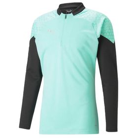 Puma 65798225 Mavi Teamcup Training 1/4 Zip Top Erkek Futbol Uzun Kollu Antrenman Üstü
