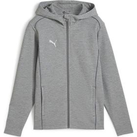Puma 65852833 Teamfinal Casuals Hooded Gri Erkek Futbol Ceketi
