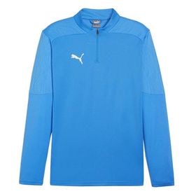 Puma 65855102 Mavi Teamfinal Training 1/4 Zip Futbol Antrenman Erkek Uzun Kollu Üst
