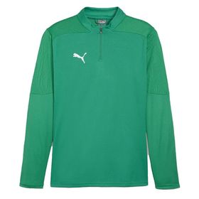 Puma 65855105 Yeşil Teamfinal Training 1/4 Zip Futbol Antrenman Uzun Kollu Erkek T-Shirt