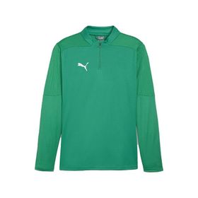 Puma 65855105 Yeşil Teamfinal Training 1/4 Zip Futbol Antrenman Uzun Kollu Erkek T-Shirt