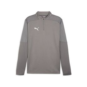 Puma 65855113 Gri Teamfinal Training 1/4 Zip Erkek Futbol Antrenman Uzun Kollu Üst