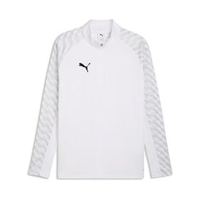 Puma 65972404 Teamliga26 Training 1/4 Zip Beyaz Futbol Antrenman Uzun Kollu Erkek T-shirt