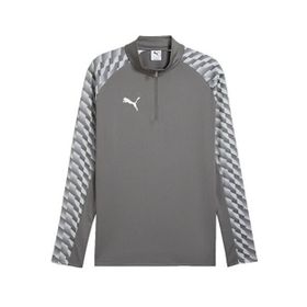 Puma 65972413 Teamliga26 Training 1/4 Zip Gri Futbol Antrenman Uzun Kollu Erkek T-shirt