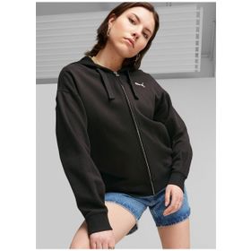 Puma 67600301-HER Full-Zip Hoodie TR Siyah Kadın Kapüşonlu Zip Ceket