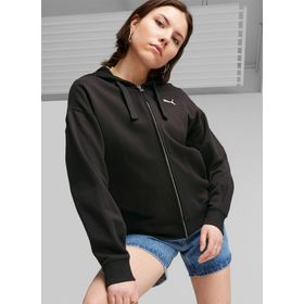 Puma 67600301-HER Full-Zip Hoodie TR Siyah Kadın Kapüşonlu Zip Ceket