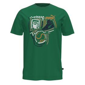 Puma 68017686 Yeşil Graphics Year of Sports Günlük Stil Erkek T-Shirt