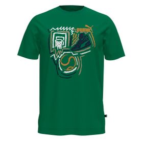 Puma 68017686 Yeşil Graphics Year of Sports Günlük Stil Erkek T-Shirt