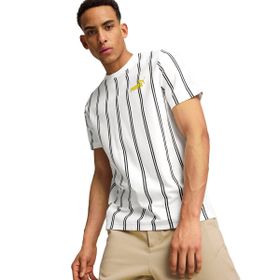 Puma 68186202 Sports Club AOP Beyaz Günlük Stil Erkek T-Shirt