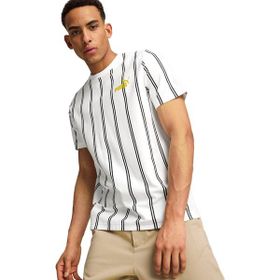 Puma 68186202 Sports Club AOP Beyaz Günlük Stil Erkek T-Shirt