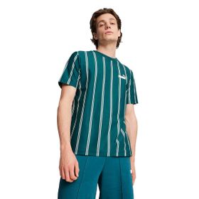 Puma 68186222 Sports Club AOP Yeşil Günlük Stil Erkek T-Shirt