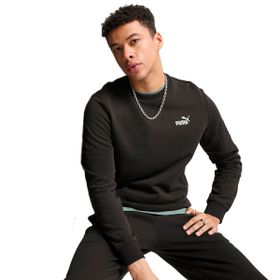 Puma 68256401 ESS Small No 1 Logo Crew Siyah Günlük Stil Erkek Sweatshirt