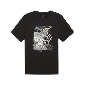 Puma 68321301 Graphics Siyah Günlük Stil Erkek T-Shirt
