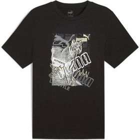 Puma 68321301 Graphics Siyah Günlük Stil Erkek T-Shirt