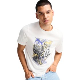 Puma 68321302 Graphics Beyaz Günlük Stil Erkek T-Shirt