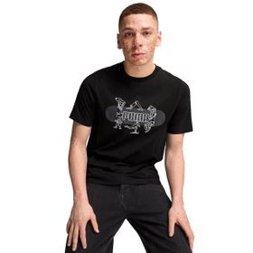 Puma 68345901 Graphics Skateboard Siyah Günlük Stil Erkek T-Shirt