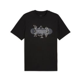 Puma 68345901 Graphics Skateboard Siyah Günlük Stil Erkek T-Shirt
