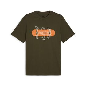 Puma 68345970 Graphics Skateboard Yeşil Günlük Stil Erkek T-Shirt