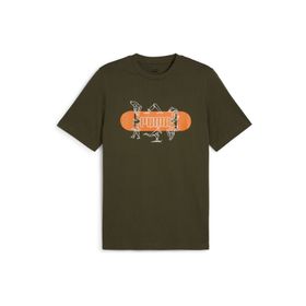 Puma 68345970 Graphics Skateboard Yeşil Günlük Stil Erkek T-Shirt
