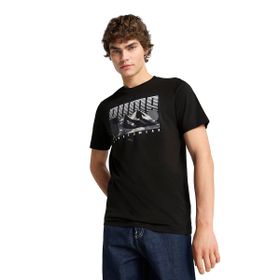 Puma 68482801 Graphics Mountain Siyah Günlük Stil Erkek T-shirt