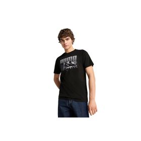 Puma 68482801 Graphics Mountain Siyah Günlük Stil Erkek T-shirt