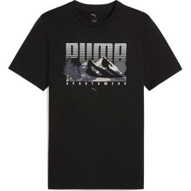 Puma 68482801 Graphics Mountain Siyah Günlük Stil Erkek T-shirt
