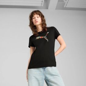 Puma 68508101 Graphics Floral Cat Logo Tee Kadın Spor Tişört