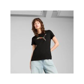 Puma 68508101 Graphics Floral Cat Logo Tee Kadın Spor Tişört