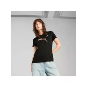 Puma 68508101 Graphics Floral Cat Logo Tee Kadın Spor Tişört