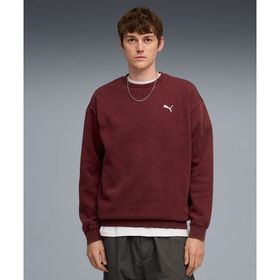 Puma 688050-96 Bordo Essentials Elevated Wash Crew Erkek Sweatshirt