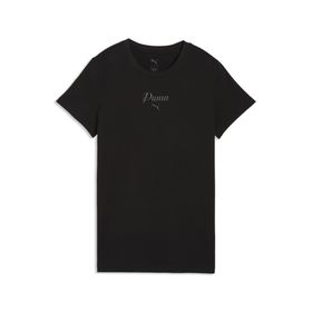 Puma 691760-01 Essentials Script Kadın Siyah Tişört