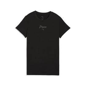 Puma 691760-01 Essentials Script Kadın Siyah Tişört