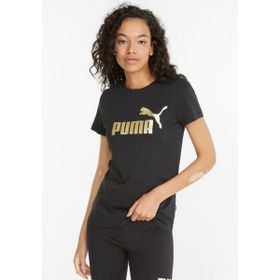 Puma 84830301 Siyah Ess Metallic Logo Tee Kadın T-shirt