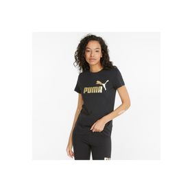Puma 84830301 Siyah Ess Metallic Logo Tee Kadın T-shirt