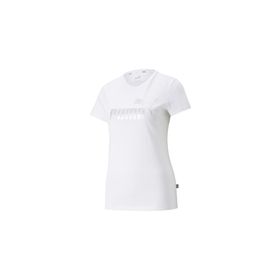 Puma 84830302 Essential+ Metallic Logo Beyaz Günlük Stil Kadın T-Shirt