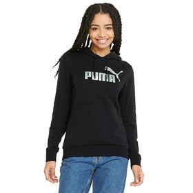 Puma 84909651 Ess+ Metallic Logo Hoodie Siyah Günlük Kadın Sweatshirt