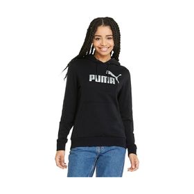 Puma 84909651 Ess+ Metallic Logo Hoodie Siyah Günlük Kadın Sweatshirt