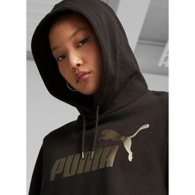 Puma 84909651 Ess+ Metallic Logo Hoodie Siyah Günlük Kadın Sweatshirt