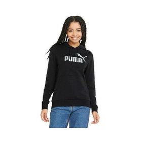 Puma 84909651 Ess+ Metallic Logo Hoodie Siyah Günlük Kadın Sweatshirt