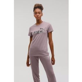 Puma BPPO-000182 Blank Base Mor Kadın Kısa Kol T-Shirt