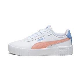 Puma Carina 2.0 Jr Beyaz Gelincik Pembesi Blissful Blue Kadın Günlük Spor Ayakkabı