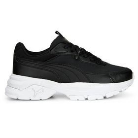 Puma Cassia Via Black White-Shadow Gray Gold Günlük Spor Ayakkabı