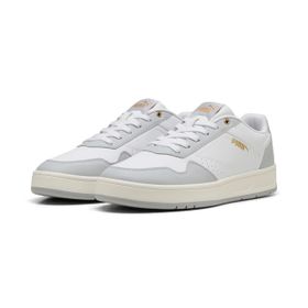 Puma Court Classic White-Cool Light Gray Gold Erkek-Unisex Spor Ayakkabı