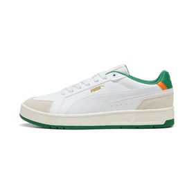 Puma Court Classico Sport Warm White-White-Archive Green Erkek-Unisex Spor Ayakkabı