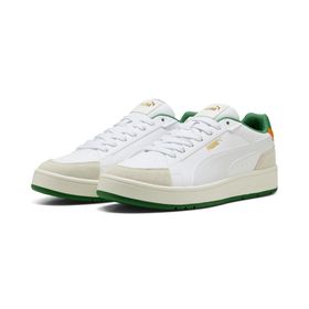 Puma Court Classico Sport Warm White-White-Archive Green Erkek-Unisex Spor Ayakkabı
