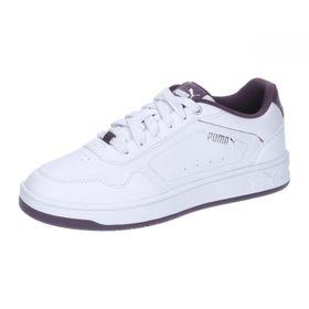 Puma Court Classy-Puma White-Midnight Plum-Puma Silver Low Kadın Bot