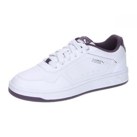 Puma Court Classy-Puma White-Midnight Plum-Puma Silver Low Kadın Bot