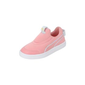 Puma Courtflex v2 Slip On PS Peach Smoothie-Icy Blue Unisex Çocuk Tenis Ayakkabısı