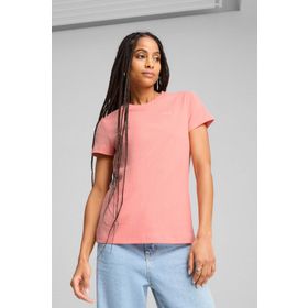 Puma ESS Elevated RIB Tee Kısa Kollu Pembe Kadın T-shirt