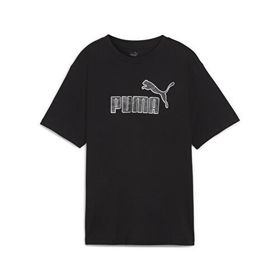 Puma ESS+ Marbleized Relaxed Siyah Kısa Kollu Kadın T-Shirt